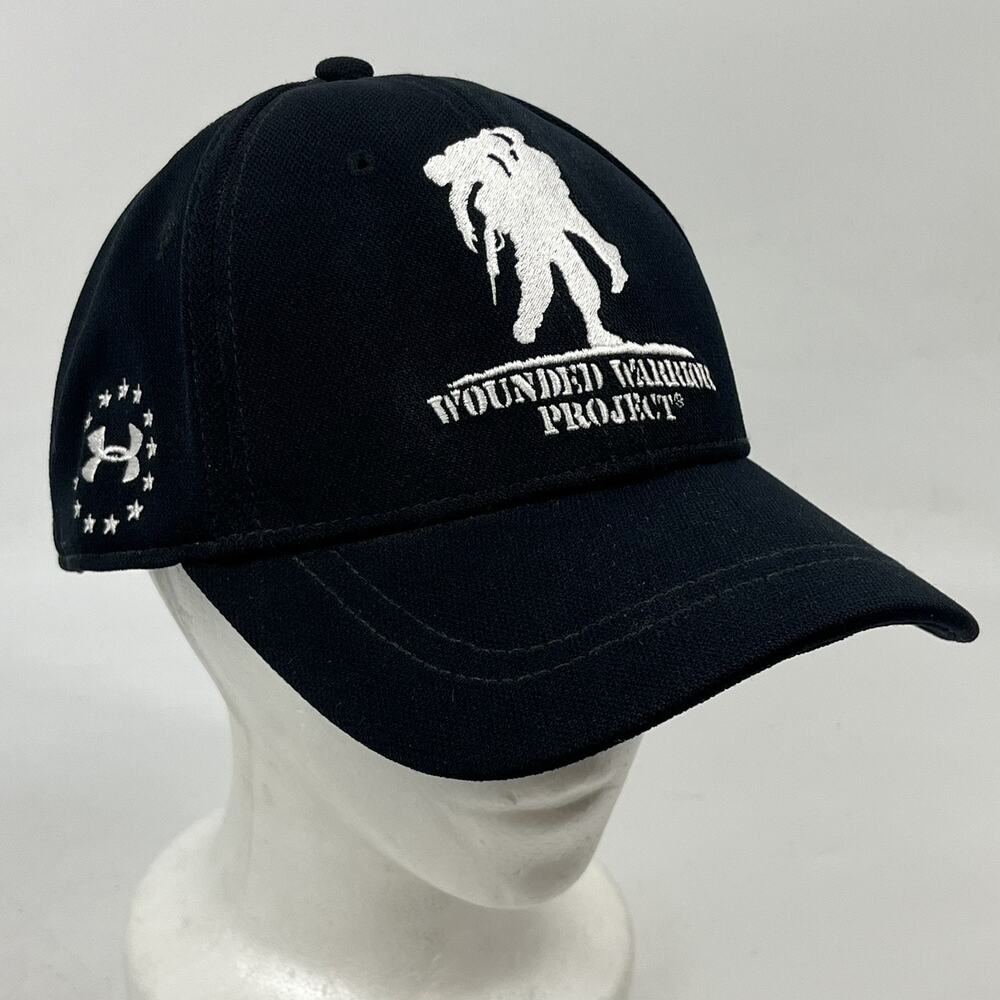 Under Armour Wounded Warrior Project Mens Hat Cap Black Snapback Adjustable OSFA